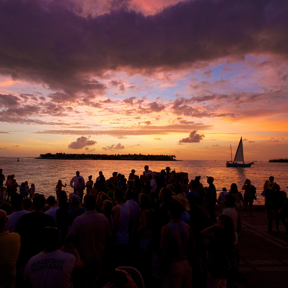 sunset in mallory square