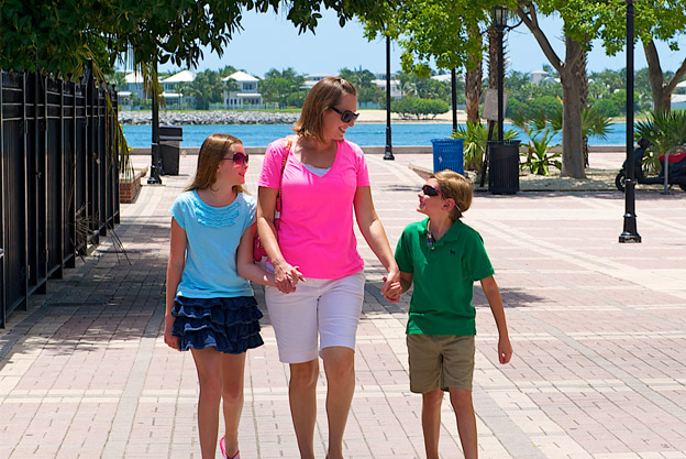 Family Walking Around Key West