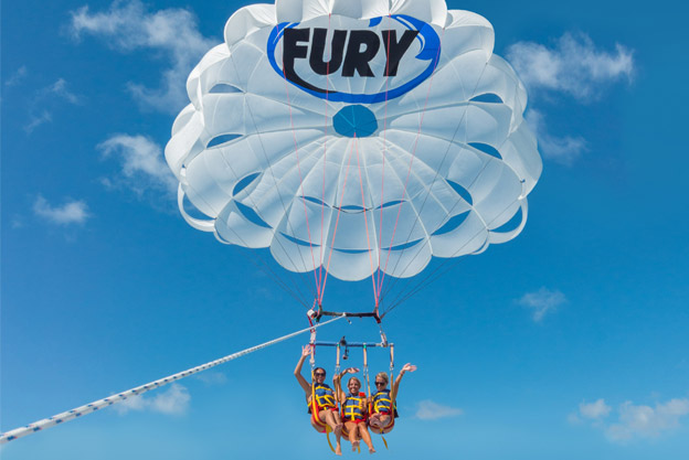 People on a Fury parasail