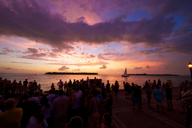 Sunset celebration in Key West