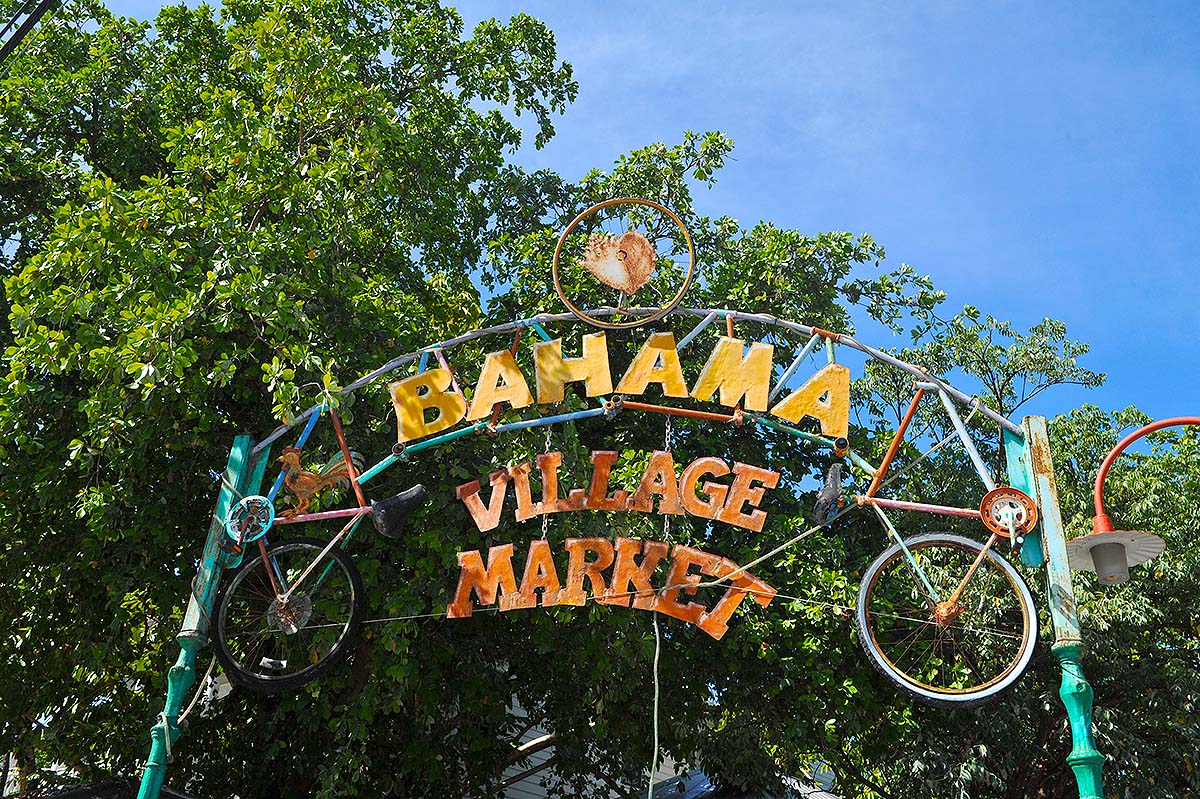 Bahama Village Market sign in Key West 